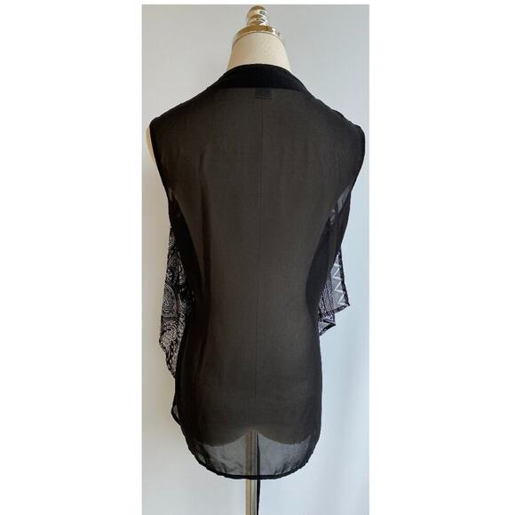 Cache lagenlook top blouse shirt with tie closure sz M - Picture 3 of 8